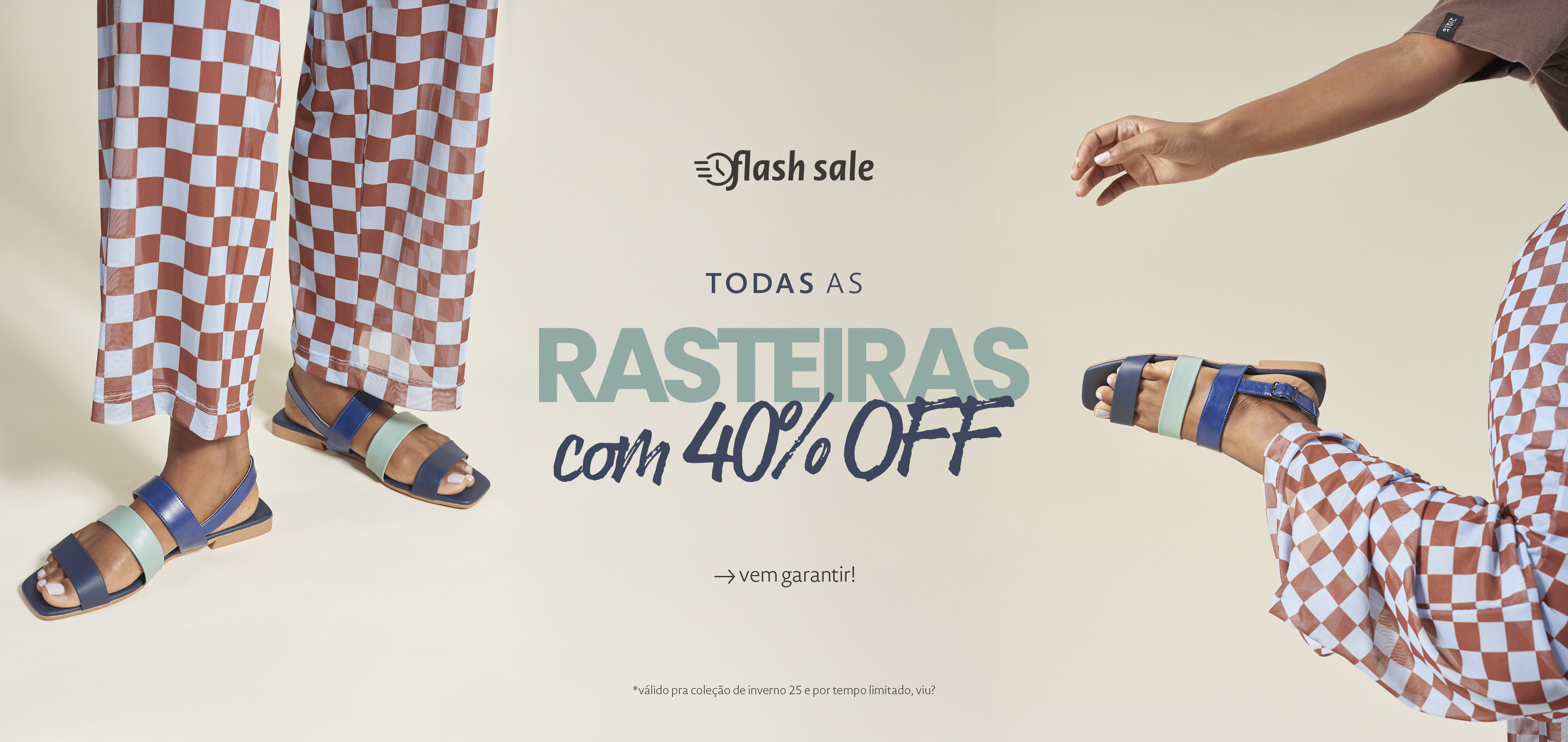 Flash sale rasteiras 4off